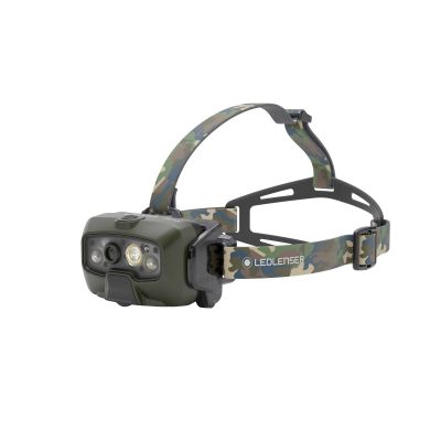 10. Latarka Ledlenser HF8R Core RGB camouflage