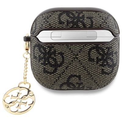 2. Etui Guess 4G Charm Collection na AirPods 4 - brązowe