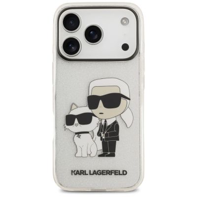 3. Etui Karl Lagerfeld IML NFT Glitter Karl&Choupette na iPhone 18 Pro Max / 17 Pro Max - przezroczyste