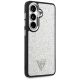 4. Etui Guess Fixed Glitter Triangle MagSafe na Samsung Galaxy S26 - srebrne