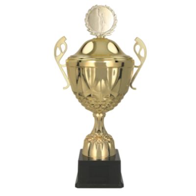 2. Puchar metalowy złoty z przykrywką MUFA