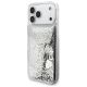 2. Etui Guess Liq. Glitter Charms na iPhone 17 Pro - srebrne