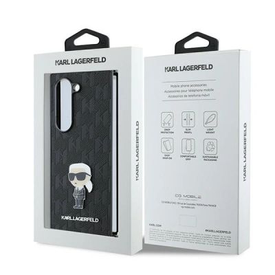 7. Etui Karl Lagerfeld Saffiano Ikonik Pin na Samsung Galaxy Z Fold 6 - czarne