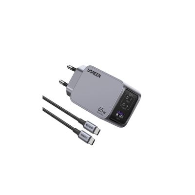 Ładowarka sieciowa Ugreen Nexode Pro 25871 65W, GaN, USB + 2x USB-C + kabel USB-C 1.5m