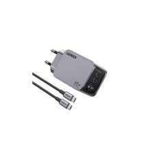 Ładowarka sieciowa Ugreen Nexode Pro 25871 65W, GaN, USB + 2x USB-C + kabel USB-C 1.5m