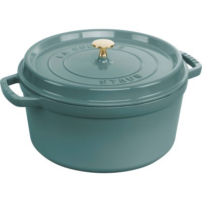 STAUB LA COCOTTE Garnek żeliwny okrągły 2.2 ltr, eukaliptusowy