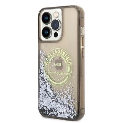 2. Etui Karl Lagerfeld Liquid Glitter RSG na iPhone 14 Pro Max - czarne