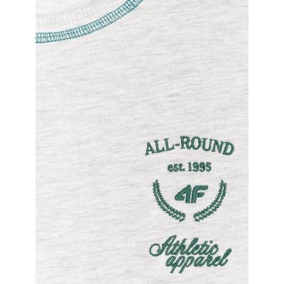 6. T-shirt oversize z nadrukiem damski 4F 4FRSS25TTSHF2979-26M