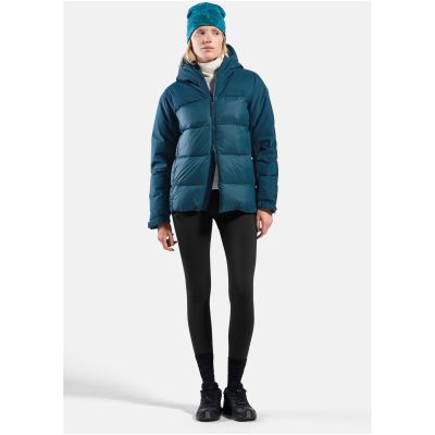 Kurtka puchowa damska Odlo DOWN HOODED Jacket insulated zielona