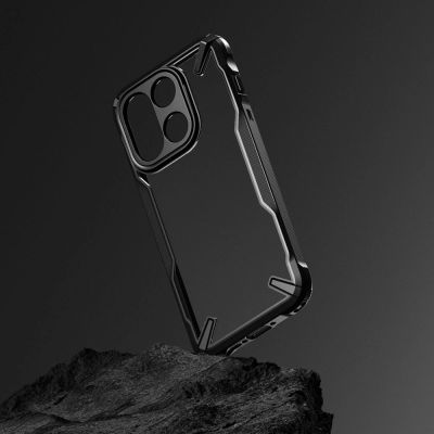 5. Etui Ringke Fusion X na OnePlus 15 - przezroczysto-czarne