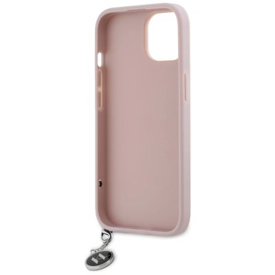7. Etui Karl Lagerfeld Saffiano Rhinestones & Charm na iPhone 15 / 14 / 13 - różowe