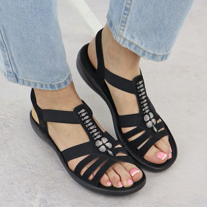 7. Sandały damskie rzymianki czarne Rieker 60806-00