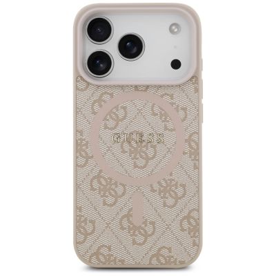 3. Etui Guess 4G Ring Classic Logo MagSafe na iPhone 17 Pro - różowe