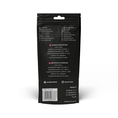 3. SAVIO PASTA TERMOPRZEWODZĄCA 14,5W/MK, 1G, TG-04