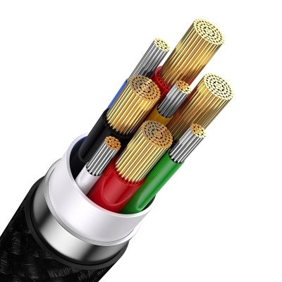 6. Baseus Flash Series II kabel USB Typ C / USB Typ A - USB Typ C / Lightning / micro USB 100 W 1,2 m czarny (CASS030101)