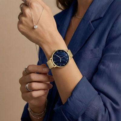 3. Smartwatch Gravity Złoty Pasek + Bransoleta GT33-1