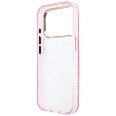 7. Etui Guess IML Glitter Blossom Roses na iPhone 17 Pro / 18 Pro - różowe