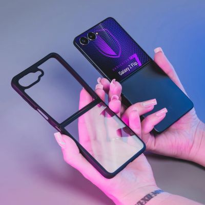 4. Etui 3mk Satin Armor Case+ na Samsung Galaxy Z Flip 7 - przezroczysto-czarne