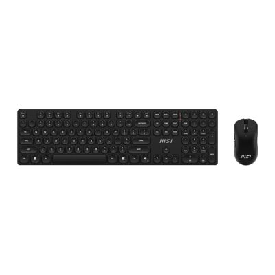 MSI FORGE K210 WIRELESS COMBO klawiatura Dołączona myszka Dom/Biuro USB Czarny