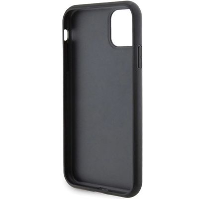 7. Etui Karl Lagerfeld Gripstand Saffiano Karl&Choupette Pins na iPhone 11 / Xr - czarne