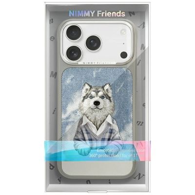8. Etui Nimmy Gentle Pets Series Dog MagSafe na iPhone 17 Pro Max - szare