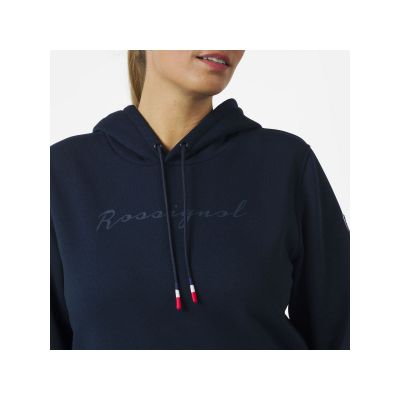 12. Bluza Rossignol W LOGO SWEAT HOOD FL granatowy