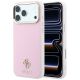 Etui Guess Saffiano Small 4G & Classic Logo MagSafe na iPhone 18 Pro / 17 Pro - różowe