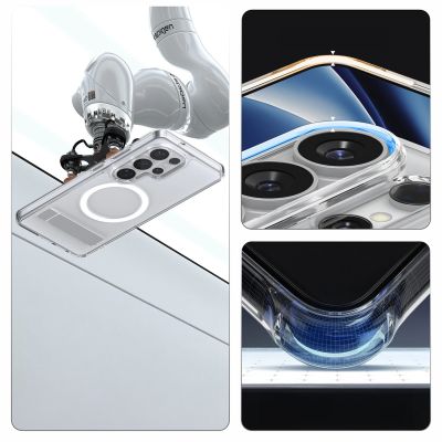 14. Etui Spigen Ultra Hybrid S Mag MagSafe na Samsung Galaxy S26 Ultra - przezroczysto-białe