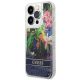 2. Etui Guess Flower Liquid Glitter na iPhone 14 Pro Max - niebieskie