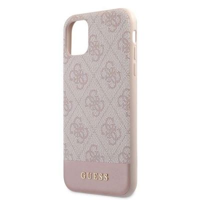6. Etui Guess 4G Stripe Collection na iPhone 11 / Xr 6,1" - różowe