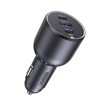 Ugreen Ładowarka EC705 samochodowa 130W 2x USB-C 1x USB-A - szara