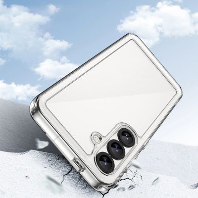 3. Etui silikonowe Outer Space Case z żelową ramką do Samsung Galaxy S25 - przezroczysto-czarne