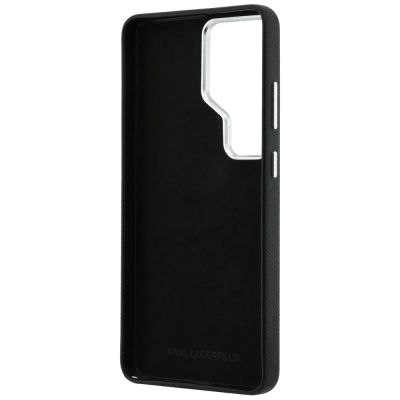 7. Etui Karl Lagerfeld Grained Signature Metal Resin Logo na Samsung Galaxy S26 Ultra - czarne