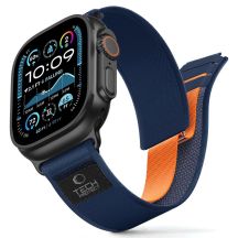 Pasek Tech-Protect Nylon Elite na Apple Watch 44 / 45 / 46 / 49 mm - granatowo-pomarańczowy