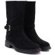 4. Botki damskie ocieplane zamszowe oficerki czarne Potocki SH96312