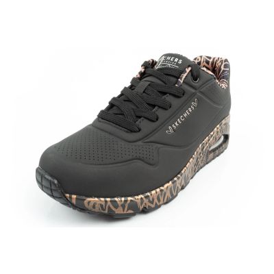 12. Skechers Uno-Loving Love buty sneakersy sportowe damskie modne czarne