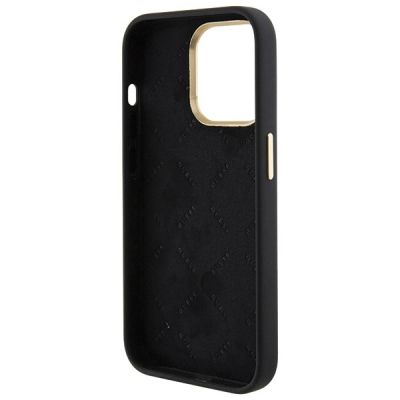 7. Etui Guess Silicone Logo Strass 4G do iPhone 15 Pro - czarne