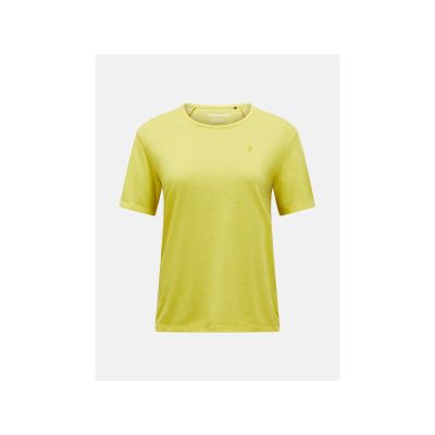 Koszulka damska PEAK PERFORMANCE W Wool-Blend Shortsleeve kolor żółty