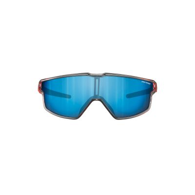 3. Okulary Julbo Fury Mini - błyszczący przezroczysty szary / Fluo pomarańczowy matowy| Spectron 3Cf Flash Blue