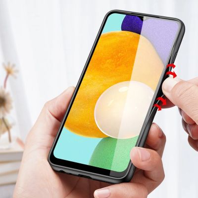 8. Dux Ducis Fino etui pokrowiec pokryty nylonowym materiałem Samsung Galaxy A03s szary