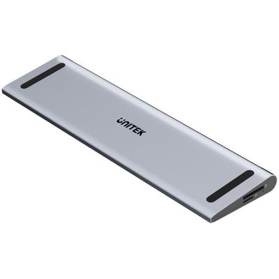 15. UNITEK STACJA DOKUJĄCA KVM 2X HDMI, 1X DP 4K, USBC, MST, HDMI 2.0 Z PODSTAWKĄ