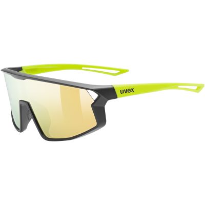 Okulary dla dzieci Uvex Skyryse JR - black/yellow matt/mir.yellow