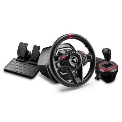 Thrustmaster T128 Shifter Pack, Kierownica + Pedały, PC, Xbox, Przycisk hamulca ręcznego, Przycisk View, Przycisk ustawień, Przyciski kierunkowe, Przycisk Menu, Przycisk Share, Analogowy, 900°, Przewodowy