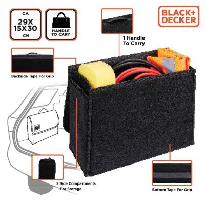 2. ORGANIZER SCHOWEK TORBA SAMOCHODOWA 29X15X30cm BLACK + DECKER