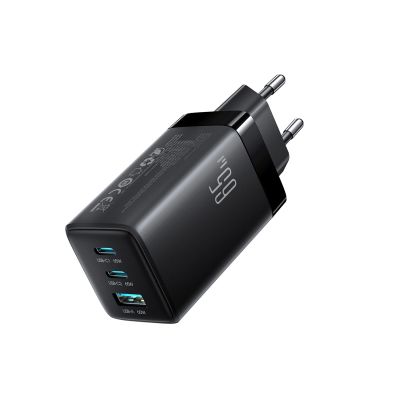 2. Ładowarka sieciowa Joyroom JR-TG10 65W GaN 2x USB-C + USB-A z kablem 100W USB-C - USB-C 1.2m - czarna