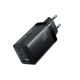 2. Ładowarka sieciowa Joyroom JR-TG10 65W GaN 2x USB-C + USB-A z kablem 100W USB-C - USB-C 1.2m - czarna