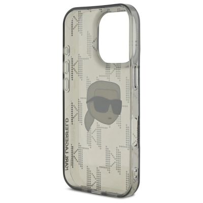 7. Etui Karl Lagerfeld IML Karl Head Electroplated na iPhone 16 Pro - czarne