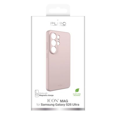 2. Etui ochronne Puro ICON MAG na Samsung Galaxy S26 Ultra silikonowe kompatybilne z MagSafe - różowe