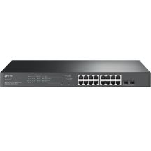 TP-Link JetStream TL-SG2218P przełącznik sieciowy Zarządzany L2/L2+ Gigabit Ethernet (10/100/1000) Obsługa PoE 1U Czarny