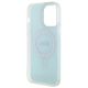 7. Etui Guess IML Iridescent MagSafe na iPhone 15 Pro - turkusowe